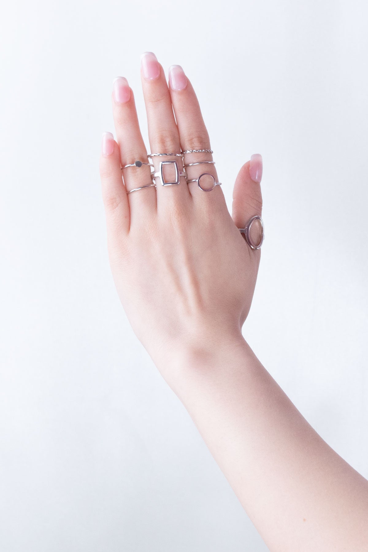 Silver rings Set 8 Pieces (5447802)