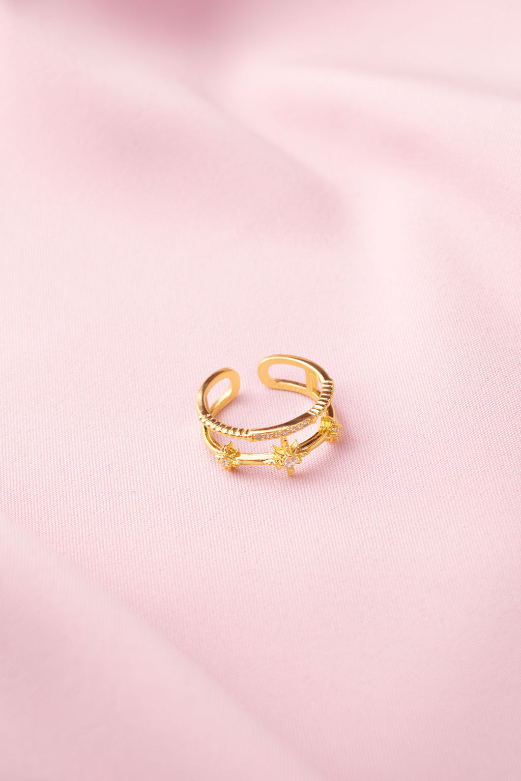 Korean Style Simple Double-layer Star Ring