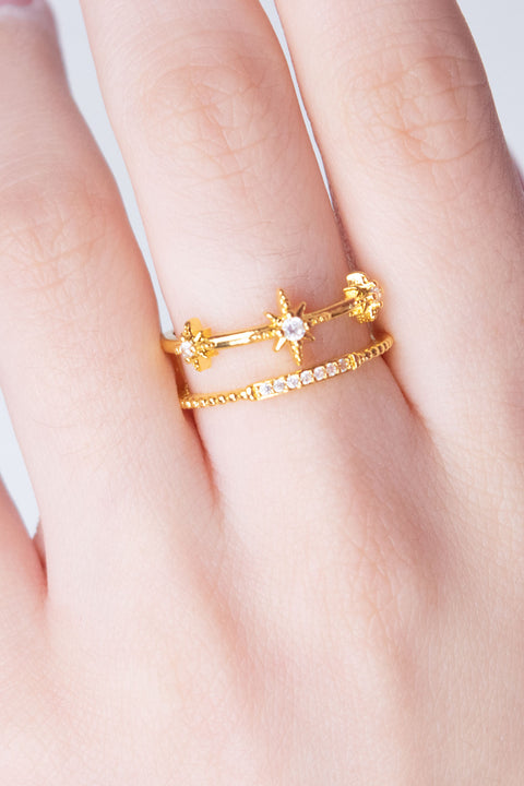Korean Style Simple Double-layer Star Ring