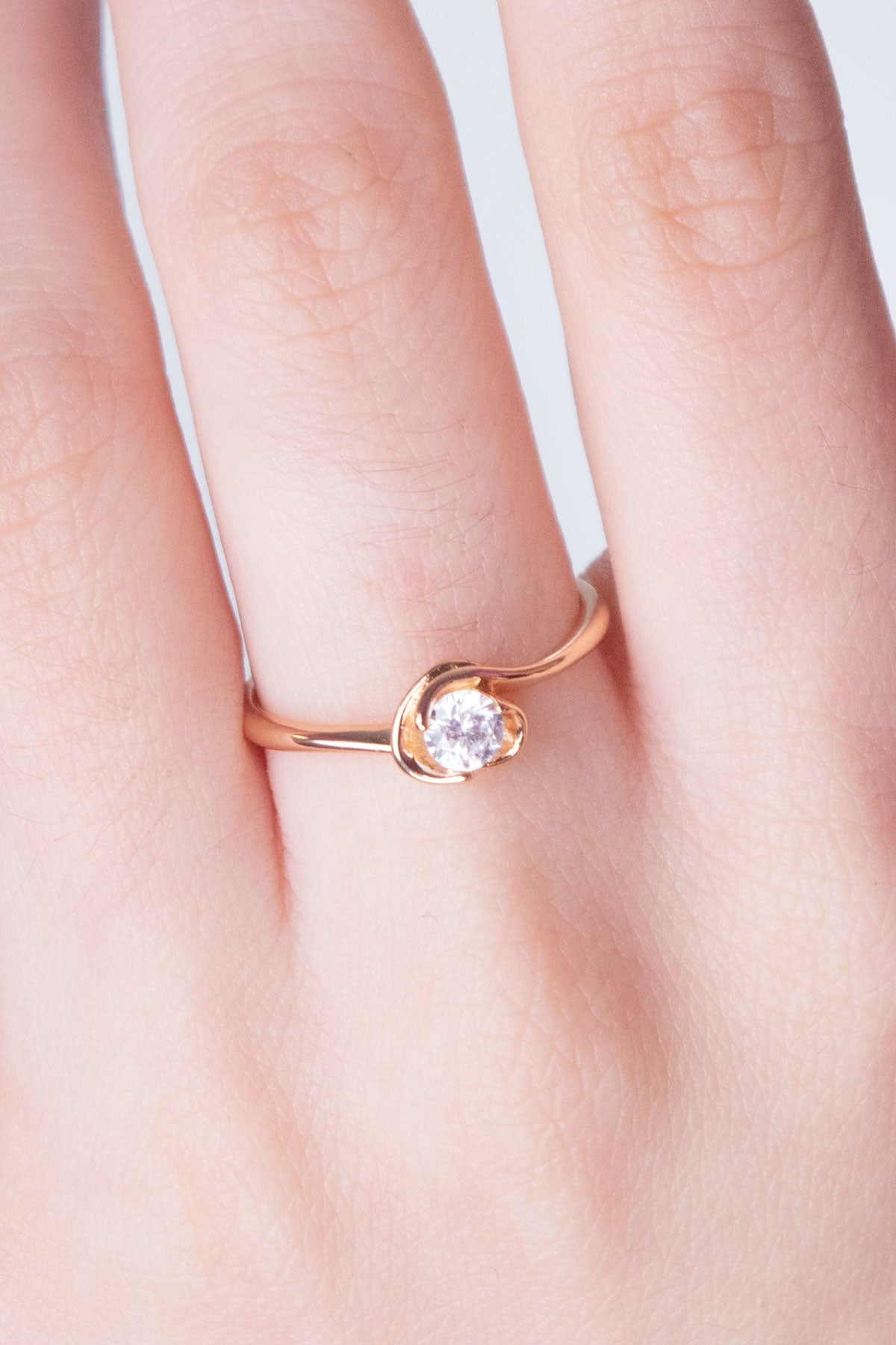 Mini Heart diamond Rose Gold Ring