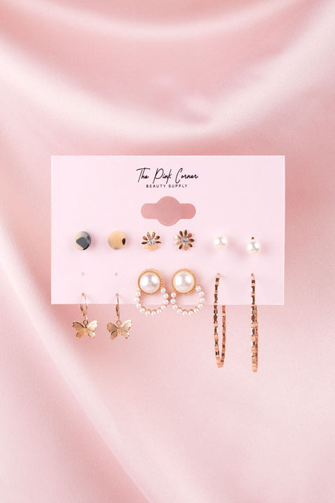 Earrings Golden Set (51626)