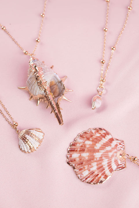 Seashell Gold Stainless Steel Necklaces