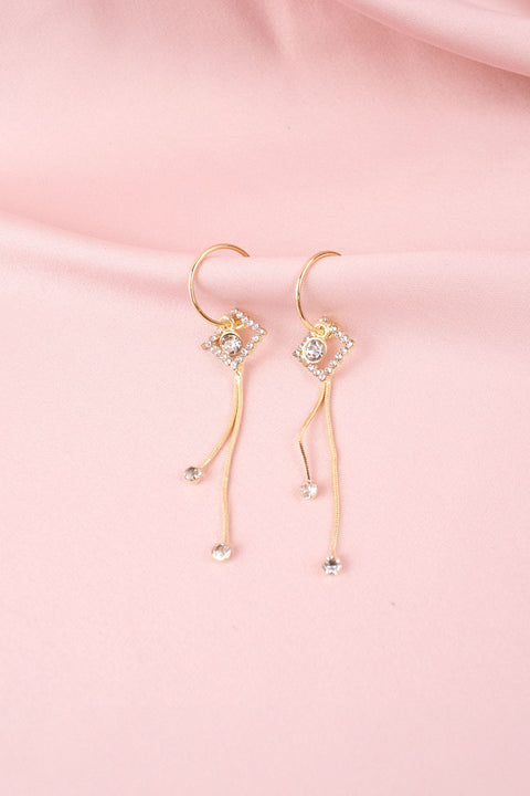 Crystal sterling bright diamond stud earrings