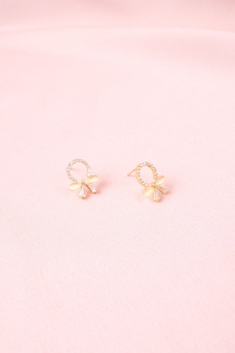 Mini Bow Diamond Earring