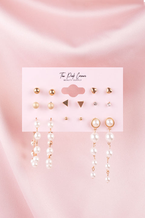Golden Pearl Earring Set (51234)