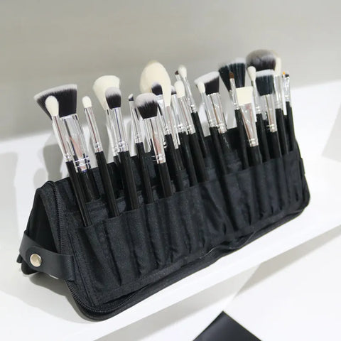 25 Pcs Makeup brushes - Black bag
