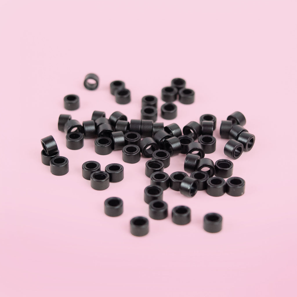 Aluminum Silicon Micro Beads (Black) (1000pcs)