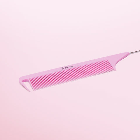 Comb with Metal End (Pink)